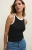 Clarke Rib Tank - Black