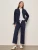 Ames Military Jacket – Navy Collarless Lightweight Utility Blazer