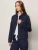 Ames Military Jacket – Navy Collarless Lightweight Utility Blazer