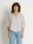Jaynee Blouse | Praline Stripe Button-Front Top