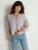 Jaynee Blouse | Praline Stripe Button-Front Top