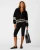 Dara Black Knit Zip-Up Sweater | Women's Sweater