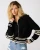 Dara Black Knit Zip-Up Sweater | Women's Sweater