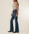 Mid Rise Flare Leg Jeans | Dark Wash Denim