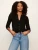 Black Mesh Long Sleeve Cardigan | Lightweight Layering Piece