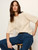 Diamond Stitch Sweater Tee – Bone | Lightweight Relaxed Knit