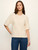 Diamond Stitch Sweater Tee – Bone | Lightweight Relaxed Knit