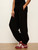 Micro Balloon Pant – Black | Semi High Rise, Full Length