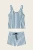 Blue & White Striped Modal Shorts | Women's Lounge Shorts