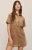 Leonne Suede Mini Dress - Light Sand