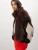 Silky Fur Vest - Espresso Martini