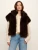 Silky Fur Vest - Espresso Martini