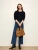 Cartouche Suede Leather Bag with Mudbath Calfskin Trim