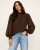 Ellie Smocked Popover - Espresso Geo
