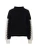 Color Block Mock Neck Pullover – Black & Bone