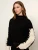 Color Block Mock Neck Pullover – Black & Bone