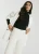 Vanna Open Neck Turtleneck Top – Women's Fitted Wool-Blend Knit