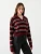 Lyric Striped Collared Sweater – Bordeaux