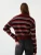 Lyric Striped Collared Sweater – Bordeaux