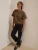 Oversized Sweatshirt Tee – Military Brown