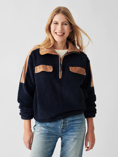 Cortina High Pile Fleece Popover - Lueur