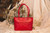 Hide and Chic Shop tooled leather Graciela handbag
Style #408 Red
Purse
Shoulder bag