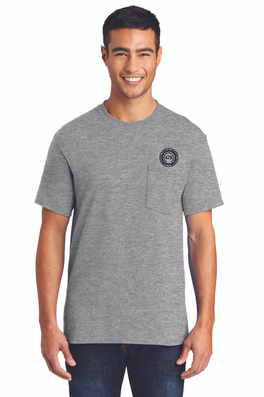 478 -Flag Pocket Tee in Grey - Local 478 Store