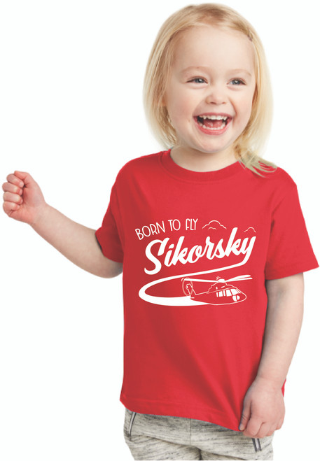 Born to Fly Toddler Tee in Red