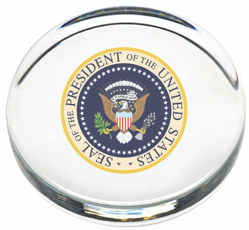 Presidential Seal Crystal Paperweight