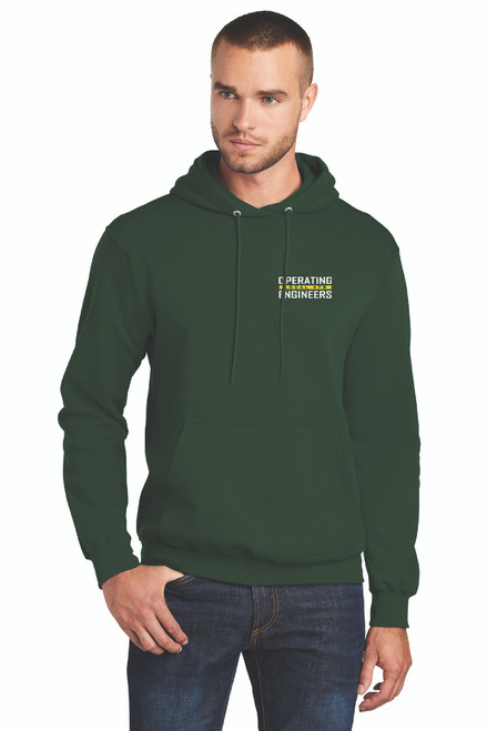 478 - Hoody with Flag in Forrest Green