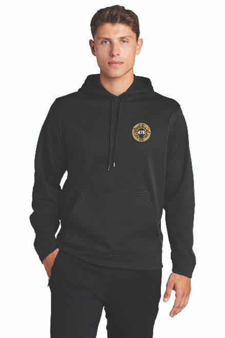 478 -Gauge Sport-Tek® Sport-Wick® Fleece Hooded Pullover in Black