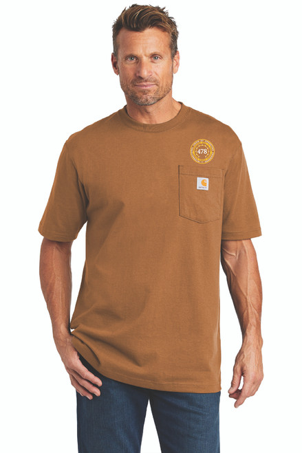 478 - Carhartt ® Brown Loose Fit Short Sleeve with Gauge