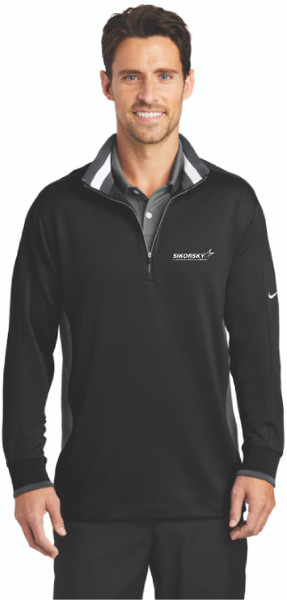 Embroidered Sikorsky Star-Lockheed Martin Nike Golf Dri-Fit in Black