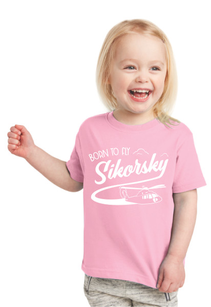 Born to Fly Toddler Tee in Pink