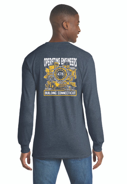478 -Building Connecticut Long Sleeve in Heather Navy