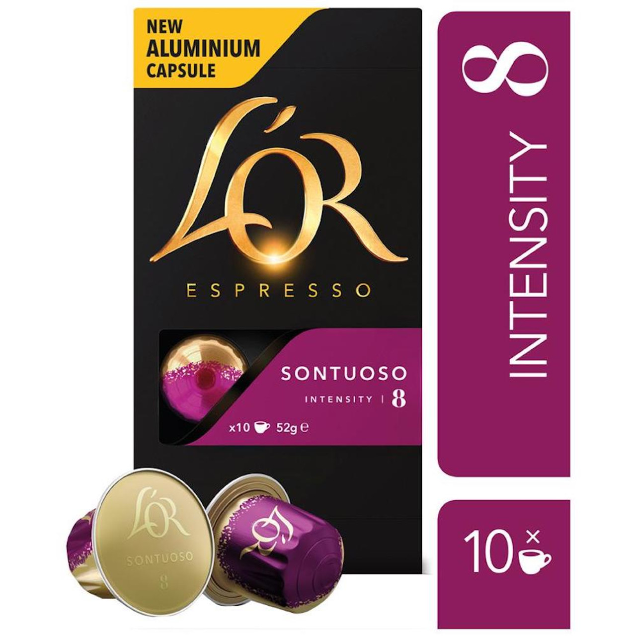 Café L'OR SONTUOSO (Intensité 8) 10 Capsules Espresso