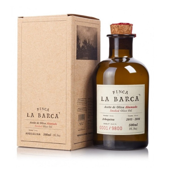 Smoked Olive Oil Finca La Barca bottle 500 ml