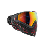 dye i5 paintball goggle fire black and red right side front angle