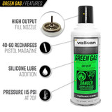 Valken 8oz Airsoft Green Gas - 12 Cans