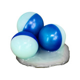 Custom 2 tone paintballs white and blue with white fill