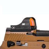 sig air reflex airsoft pistol sight mounted on sig sauer air pistol