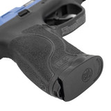 Blue T4E S&W M&P9 M2.0 Paintball marker showing grip