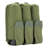 Valken 3 pod molle pod pouch olive green right side front angle