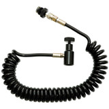 valken paintball remote line coiled hose with on/off bottle adapter quick disconnect and paintball gun adapter