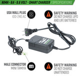 Valken 8.4V-9.6V NiMh Smart Charger (USA)