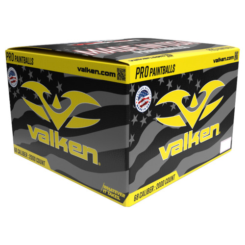 Valken Redemption Pro paintballs new yellow American flag 2000 count box