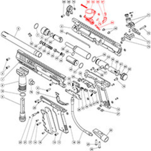 Valken Blackhawk paintball gun parts diagram