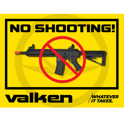 Valken Airsoft Field Sign - No Shooting