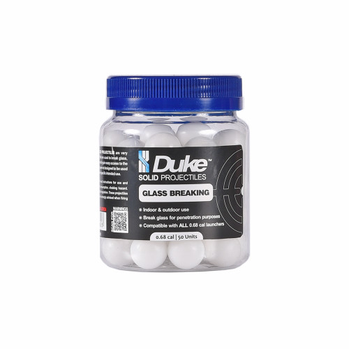 Duke Defense Solid Glass Breaking .68 Caliber Projectiles - 50 count