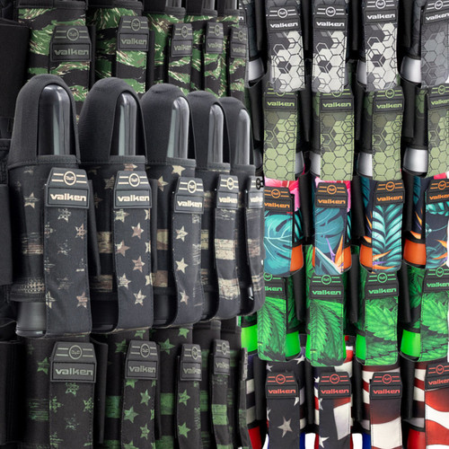 valken Fate GFX paintball harnesses in multiple designs and colors